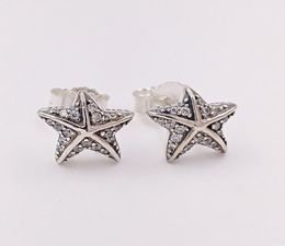 Studs Boucles d'oreilles étoiles tropicales Authentiques 925 argent sterling s'adaptent à des étalons de style européen bijoux Andy Jewel 290748CZ9846267