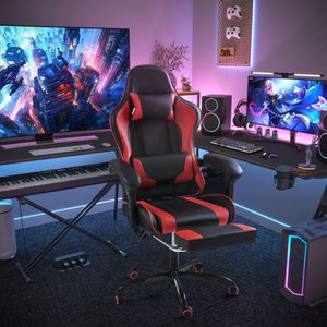 Studiezaal bureau stoel massage lumbale ondersteuning videogame stoelen hoogte verstelbare stoel met hoofdsteun voor kantoor of slaapkamerblauw