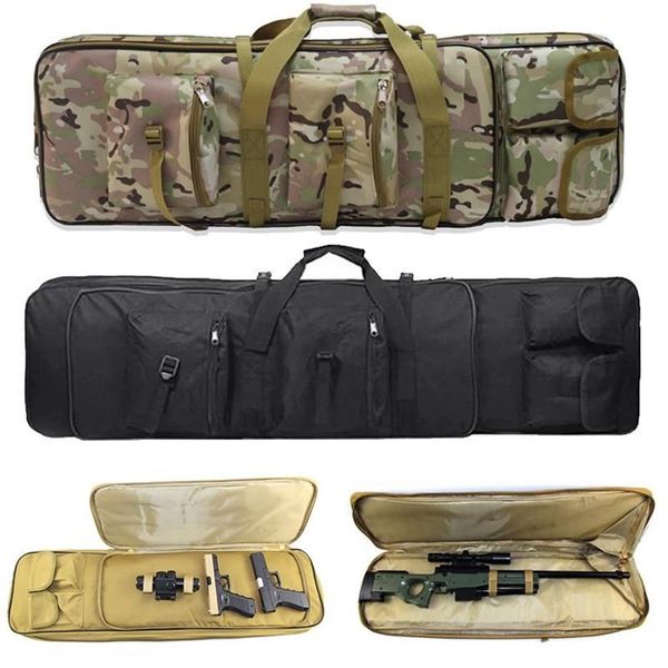 Sacs de trucs 80 95 115cm Nylon Rifle Gun Case Sac Porte-sac de chasse Sniper en plein air Sac à dos militaire S Protection Accessoire M4 AR 15263y