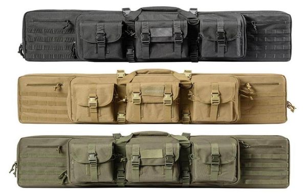 Sacs de fusils Armée Sac à canon Sacs durable Oxford Military Tactical Paintball Rifle Sackepack Hunting Accessoires MOLLE BAG4860274