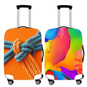 Sacs de rangement Graffiti coloré épaissir la couverture de bagage bagages élastiques adaptés à 19 à 32 pouces valise valise accessoires de voyage 231201