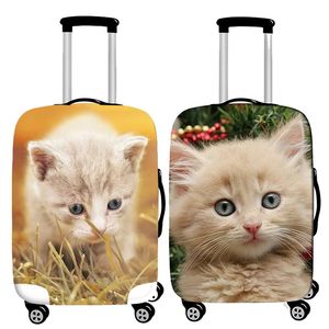 Sacs de rangement mignon motif de chat pour animaux de compagnie valise de voyage housse anti-poussière bagages de protection 1832 pouces accessoires de boîtier de chariot 231124