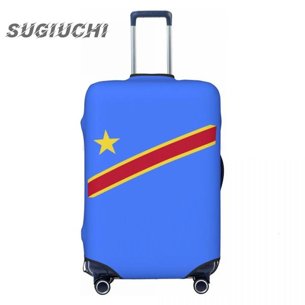 Sacs de trucs République démocratique du Congo Couverture de bagages Valise Accessoires de voyage Imprimé Sac à poussière élastique Boîtier de chariot de protection 231201