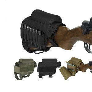 Stuff Sacks Hunting Field CS Multi-purpose Tactical Cartridges Bag Cheek Rest Rifle Stocks With Carrying Case 7 Rounds
