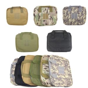 Stuff Sacks Hunting Tactical Nylon Pistool Pouch Draagbare Leger Duurzaam Laptop Handtas Militaire Pistool Holster Zachte Gewatteerde Pistool Case