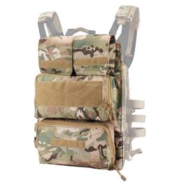 Sacos de cosas Bolsa de chaleco de caza al aire libre JPC Bolsa táctica con cremallera Bolsa con cremallera para tiro militar Mochilas con panel con cremallera 227 m