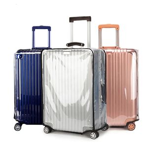 Sacs de rangement PVC Transparent Couverture de bagages Couvertures de rangement imperméables Voyage Protecteur anti-poussière Valise Accessoires 231124