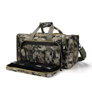 Stuff Sacks Tactical Gun Range Bag Schieten Duffle Tassen voor pistolen Pistolen met afsluitbare rits en zware antislip voeten (camouflage)