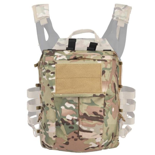 Cosas Sacks Paquete de panel táctico con cremallera Bolsa con cremallera Molle Plate Carrier Bolsa de caza para paintball JPC 2 0 Vest2964