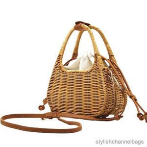 Spullen zakken rieten geweven rattan tas dames handtassen luxe ontwerper stroming strandtas reistas schouder crossbody tassen draagtas