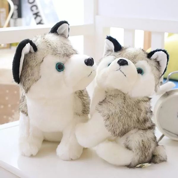 Animaux en peluche poupées enfants jouet Husky chien en peluche poupée jouets cadeaux enfants cadeau de noël ZM1014