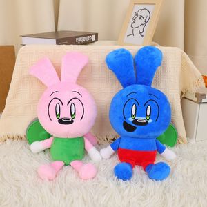 Animaux en peluche jouets en peluche 11.8 pouces poupées de lapin rose bleu lapin jouet Anime poupées en peluche Halloween cadeau de noël