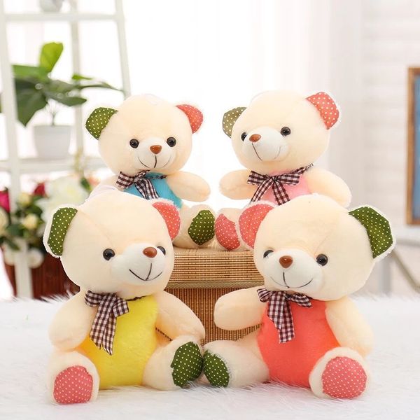 Animaux en peluche jouets en peluche ours en peluche poupée en peluche Teddys ours Ins ours colorés poupées sur chenilles noël cadeau pour enfants maison ornement 28cm E41