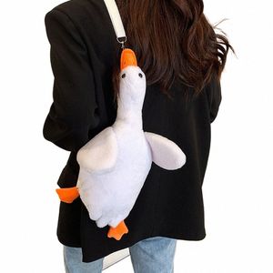 Polon de canard en peluche Carto Doll Summer Sac à épaule mignon Bag de corps en peluche Lady Pluce Yellow Duck Hands Sacs V0U3 #