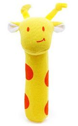 Peluche Clochettes bébé mignon hochets Toy Cartoon animaux en peluche Siffleur Bar Poupée Marionnette étrennes