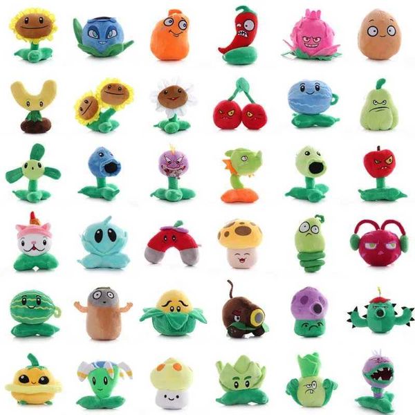 Animaux en peluche en peluche 1 morceau de 13-20 cm Plante vs Zombie Plux Toy Doll Pvz Sunflower Chopper Sweet Melon Arachut Shop Plant Ferming Ferming pour enfants B240515