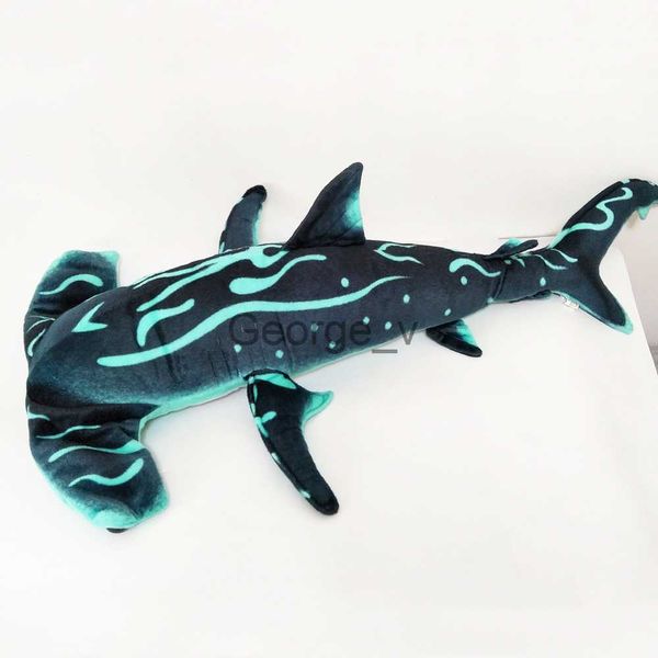 Animaux en peluche en peluche 100 cm géant requin marteau en peluche jouet simulé requin doux en peluche poupée de haute qualité en peluche pour la décoration intérieure J230628
