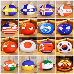 Gevulde pluche dieren 10 cm land bal knuffels Polandball hanger land vlag ballen Countryball gevulde pop kerstcadeaus voor kinderen