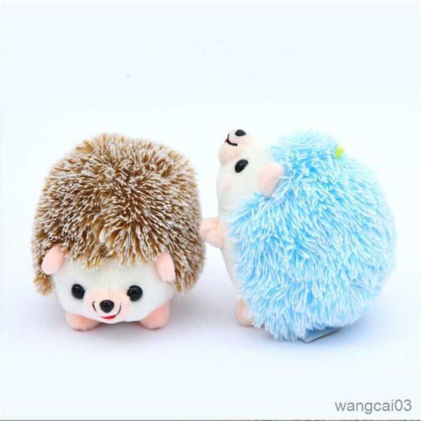 Animales de peluche de peluche 12 cm juguetes de erizo de peluche llavero anillo colgante juguete de peluche animal relleno anime coche piel regalos para mujeres niña juguetes muñeca R230904