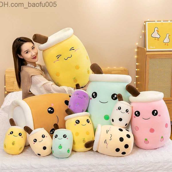 Animaux en peluche en peluche 13 styles 23cm Kawaii Lait Babo Tasse à thé en peluche Poupée en peluche Doux Sommeil Tenir Oreiller Anime Coussin Mignon Pour Enfants Z230629