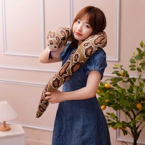 Animaux en peluche 150 cm dessin animé Simulation serpent en peluche enfants bébé vraie vie Animal sommeil serpent poupée meilleur cadeau d'anniversaire pour filles enfant garçon