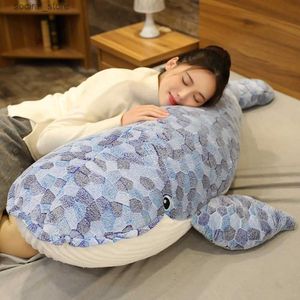 Animaux en peluche en peluche 150 cm Nouveau dessin animé Blue Shark Toys en peluche Big Fish Bale