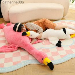 Animales de peluche de peluche 190 cm Pink Ins Flamingo Doll Juguete de peluche Suave Almohada grande Chica en forma de corazón Muñeca de trapo Cama Pierna Cumpleaños Regalo de Navidad L231228