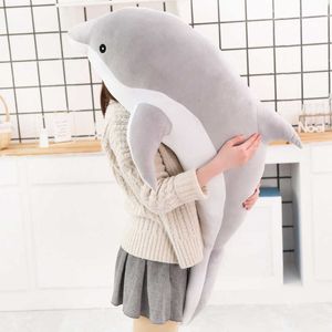 Animales de peluche de 30/50CM, juguetes de peluche de delfines, muñecos de animales suaves de peluche encantadores para niños y niñas, cojín para dormir, regalo, 1 ud.