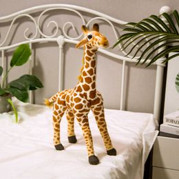 Animaux en peluche 1 pièce de 40CM, Simulation mignonne de girafe, jouets pour enfants, bébés, poupées d'animaux de la vie réelle, décoration de chambre d'enfant, cadeaux d'anniversaire