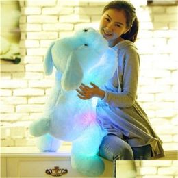 Animaux en peluche en peluche 1pc 50cm Luminous Dog Doll Colorf LED Chiens brillants Enfants Toys For Girl Kidz Gift Dif