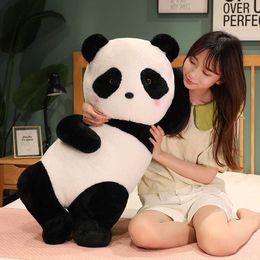 Animales de peluche de peluche 1 pieza 55-90 CM Panda tumbado juguetes de peluche muñeco de peluche encantador oso panda gigante juguetes de cojín suave para niños regalos de Navidad