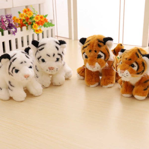 Animales de peluche de felpa, 1 pieza, simulación de animales de peluche suaves, juguetes de peluche de tigre, muñeca de algodón para niños, regalo para niños