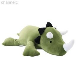 Animales de peluche 1 Uds 40cm dinosaurio juego ponderado muñeca Animal cojín suave verde dinosaurio juguete Kawaii almohada niños chico regalo de cumpleaños