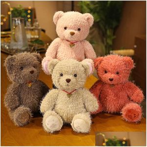 Animaux en peluche en peluche 2024 Saint Valentin Nouveau mignon ours en peluche dessin animé P jouet cadeaux de couple pour des oreillers de sommeil apaisants activité exquise Dhovq