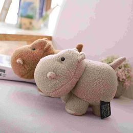 Animaux en peluche 20 cm grosse tête hippopotame en peluche doux animal hippopotame poupée en peluche mignon décoration de la maison bébé enfants cadeau