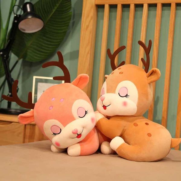 Animaux en peluche 20 cm mignon rêve cerf jouets en peluche rose cerf animaux peluche poupée peluches décor à la maison cadeau d'anniversaire pour enfants enfants filles