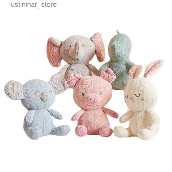 Animales de peluche rellenos 20 cm Toyadores de lujosos de elefante Animales de peluche de lana de tejer Dinosaur Pig Coneño Conejito koalas Regalos de peluche para niños L47