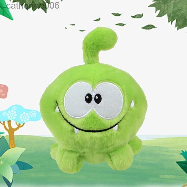 Animales de peluche de 20 cm Kawaii om nom Rana de peluche de juguete Cortar la cuerda Figura de goma suave Juego clásico Juguetes Muñeca de regalo encantadora para niños L231027