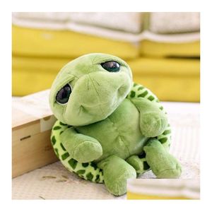 Animaux en peluche en peluche 20 cm super vert grands yeux tortue jouets poupée tortue comme cadeau de Noël d'anniversaire pour enfants enfants livraison directe Dh2Oq