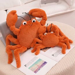 Animaux en peluche 22-45cm, Simulation de crabe, jouets en peluche, doux, mignon et amusant, poupée, décor de chambre, cadeau d'anniversaire pour enfants