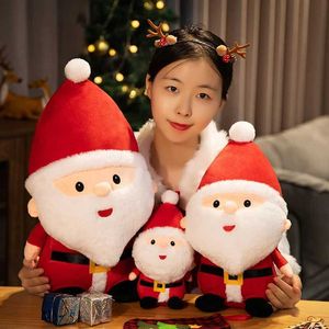 Animaux en peluche en peluche 23-50 cm mignon Santa Claus Snowman Elk Granny Toys Christmas Decor Dolls Farged Soft for Baby Kids Gift