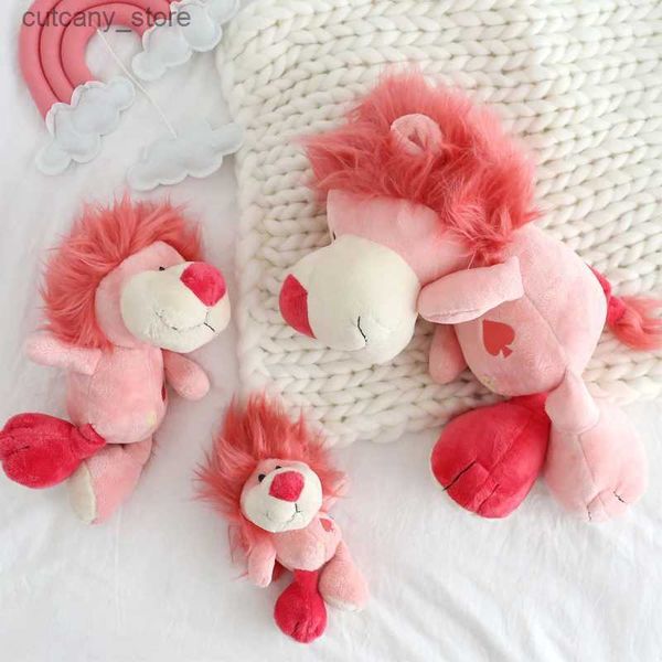 Animaux en peluche 23 cm Kawaii rose froest animaux jouets en peluche Lion Ephant chiens lapins Peluch poupées en peluche lapin rose jouet pour fille cadeaux romantiques L240320