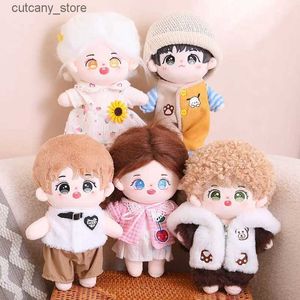 Animaux en peluche 24 cm Kawaii 8 styles nouvelle poupée idole avec des vêtements poupée en coton anniversaire cadeau de Noël cheveux bricolage haute qualité Fans Colction L240322