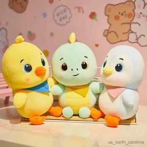 Animaux en peluche 24 cm petite poupée de poulet jaune petit joli couple dinosaure pingouin poupée pour enfants adultes jouets en peluche cadeaux de nouvel an saint-valentin