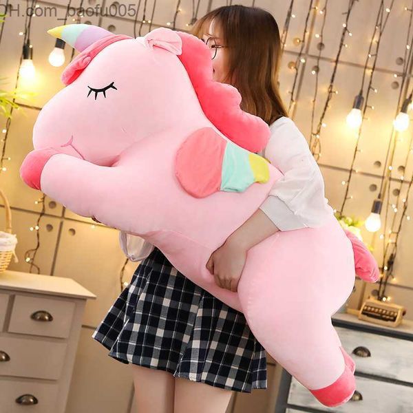 Animales de peluche de peluche 25-100 cmKawaii Unicornio gigante Juguete de peluche Suave Unicornio de peluche Muñecas suaves Animal Caballo Juguetes para niños Niña Regalos Z230629