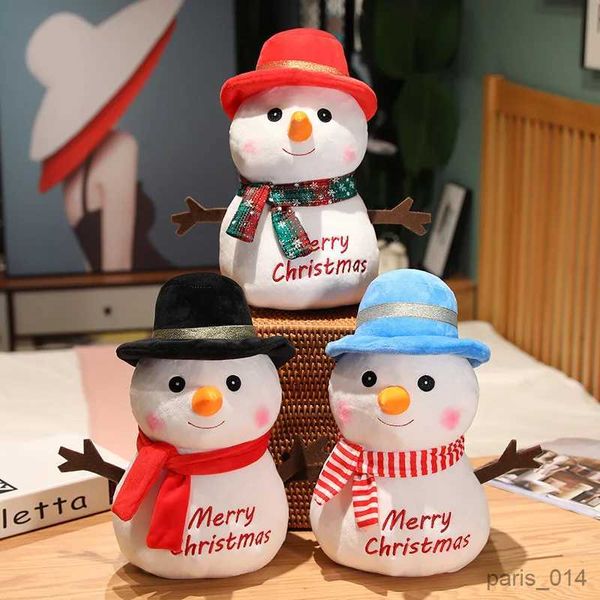 Peluches en peluche 25/35/45CM, joli bonhomme de neige, jouets en peluche, poupée douce, décoration de noël, cadeaux pour enfants