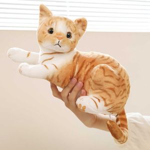 Animaux en peluche 25-40 cm Simulation chat en peluche jouets à poils courts siamois Kitty mignon poupée pour animaux de compagnie en peluche enfants décor à la maison bébé cadeau