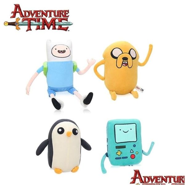 Animaux en peluche en peluche 25-43 cm Adventure Time Toy Jake Penguin Gunter Finn Beemo Bmo Soft Animal Dolls Party Supplies Brinqudoes Bebe L Dhunr