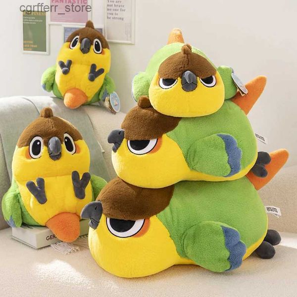 Animaux en peluche en peluche 25-55 cm Parrot Plux Toys Cartoon Animal Soft Farmed Doll Sleep Pillow Cushion For Kids Girlfriend Girlfame Birthday Gifts240327