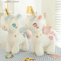 Animaux en peluche en peluche 25-55 cm en peluche jouet arc-en-ciel avec des poupées d'aile couleur